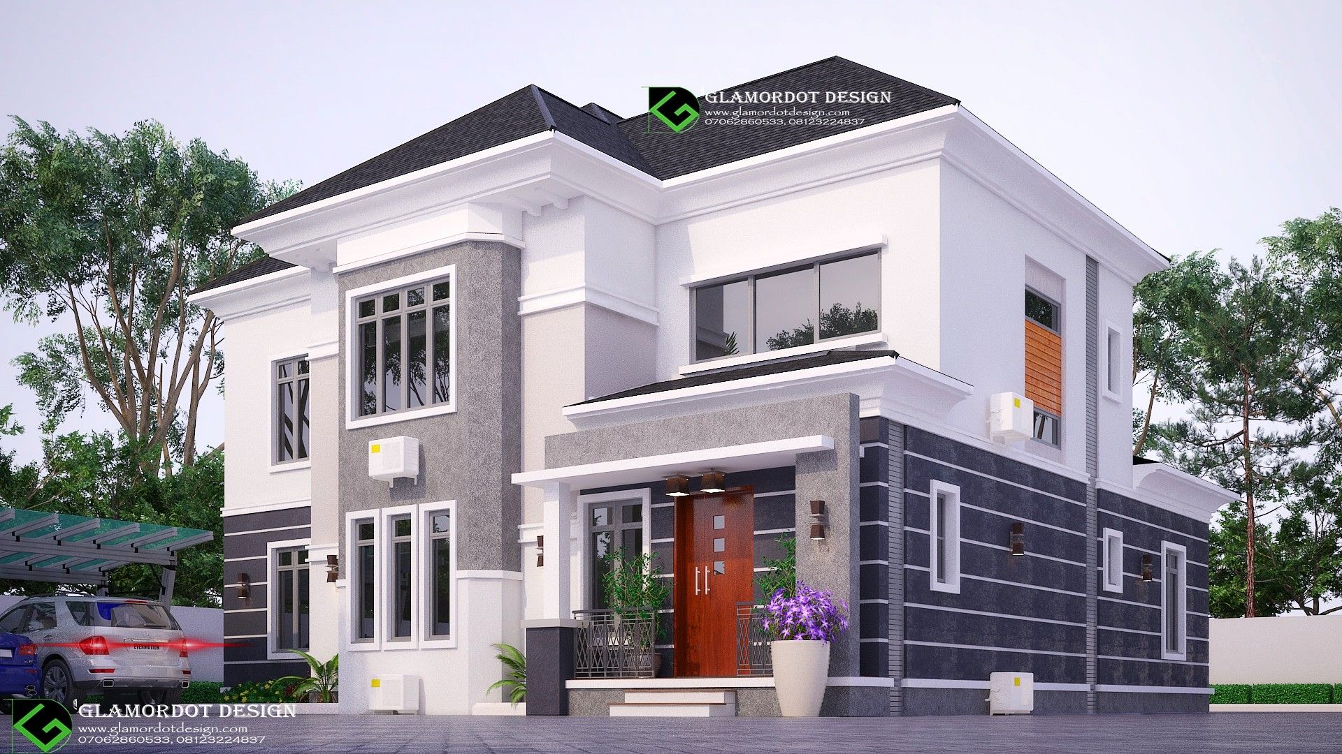 Residential Modern Duplex House Designs in Nigeria